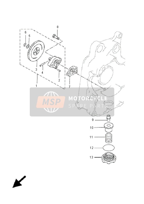 Yamaha YP250R X-MAX BLACK MAX 2009 Bomba de aceite para un 2009 Yamaha YP250R X-MAX BLACK MAX